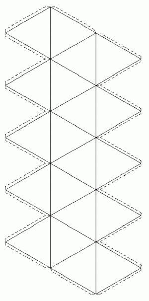 Cum sa faci un icosaedru dintr-o hârtie în etapele 1