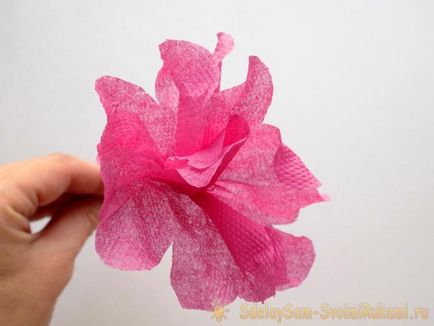 Cum sa faci o floare frumoasa de șervețele de hârtie, o clasă de master, cu propriile lor mâini