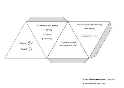 Cum de a face un icosaedru regulat dintr-o schemă de hârtie - un tetraedru realizat din hârtie, o provocare rapidă