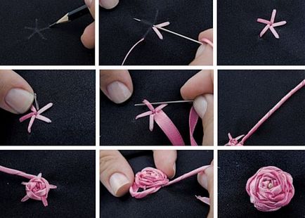 Cum sa faci o rozetă de panglici subțiri