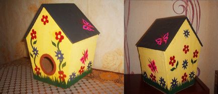 Cum sa faci o Birdhouse cu mâinile lor de desen, fotografie