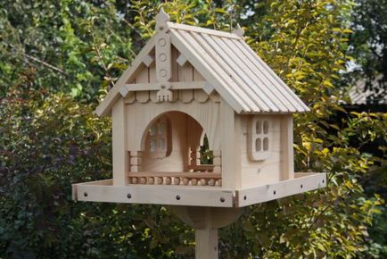 Cum sa faci o Birdhouse propriile sale mâini făcute de desene și dimensiuni de lemn și resturi de materiale pe o fotografie