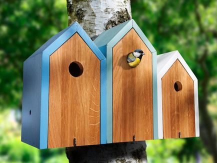 Cum sa faci o Birdhouse propriile sale mâini făcute de desene și dimensiuni de lemn și resturi de materiale pe o fotografie