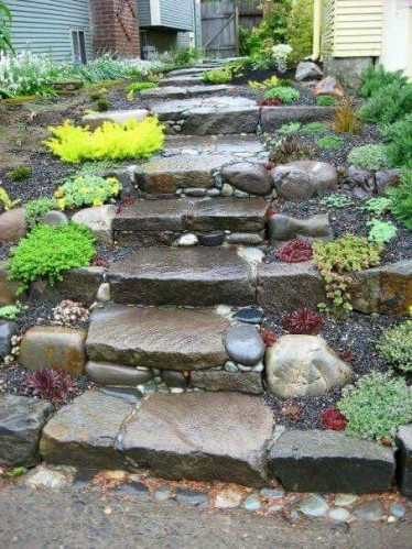 zona Amenajare a teritoriului cu o pantă - am aranja scari gradina, ideile mele pentru grădină și grădină