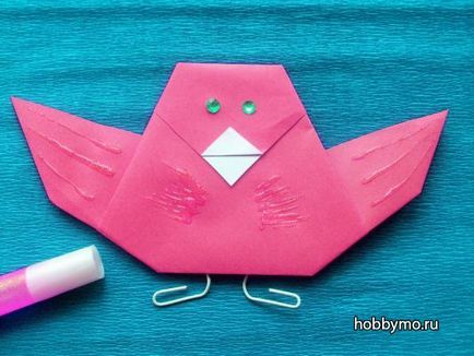 Master class de hârtie pasăre origami pentru copii - hobby-Sea