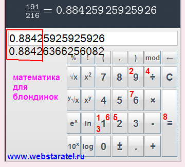 Matematica pentru blonde expozant pe calculator