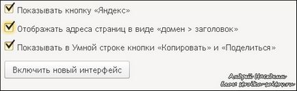 Configurarea pe rafturi Yandex Browser