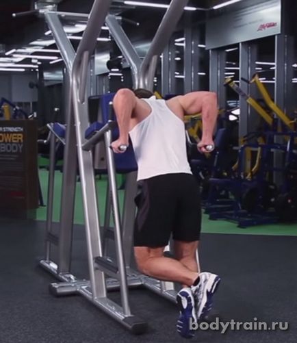 Dips - cum ar fi push-up-uri de pe bare (dips triceps) Dips - cum ar fi push-up-uri de pe bare