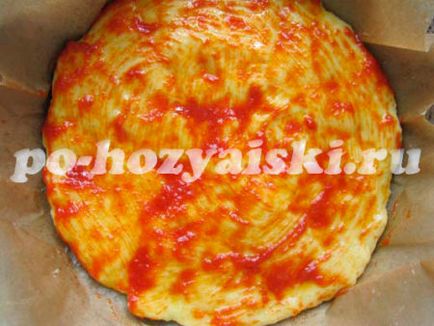 Pizza cu ciuperci si rosii reteta