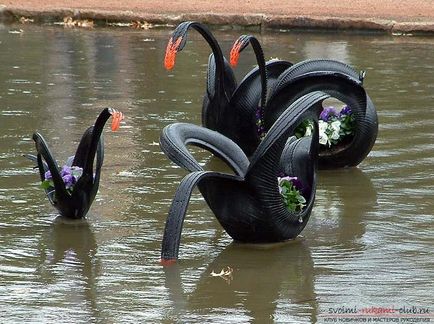 Articole din anvelope, articole de anvelope cu mâinile lor, cum să faci o lebădă dintr-un leagăn vechi de anvelope de la (Swan) Articole din anvelope, articole de anvelope cu mâinile lor, cum să faci o lebădă dintr-un pneu vechi bascula
