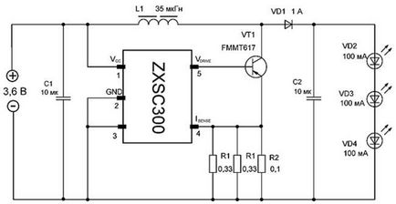 Conectarea LED alimentare 5 și 12 circuitul de volți descrierea