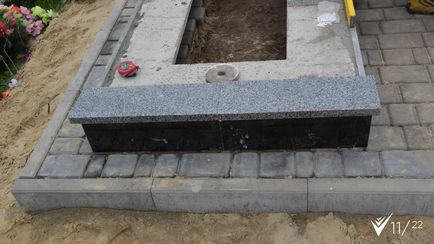 Pas cu pas instalarea monumentului pe mormântul de la sol (foto-guide)