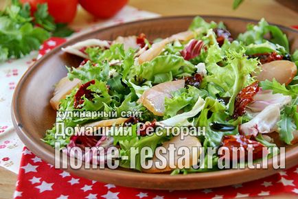 Salata cu rosii uscate reteta cu carne de pui