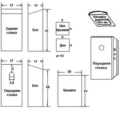 Birdhouse cu mâinile cum să facă fotografii, desene și dimensiuni