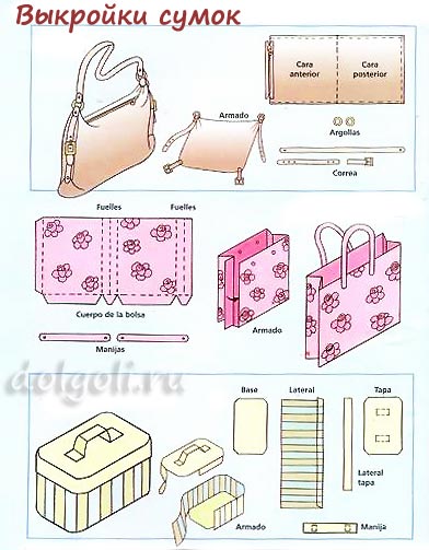 Pungi cu propriile lor mâini - un model pentru tesatura de cusut sau de piele