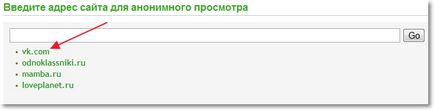 Contul de validare VKontakte