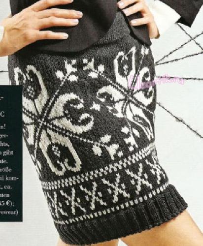schema de tricotat gratuit - fusta tricotate