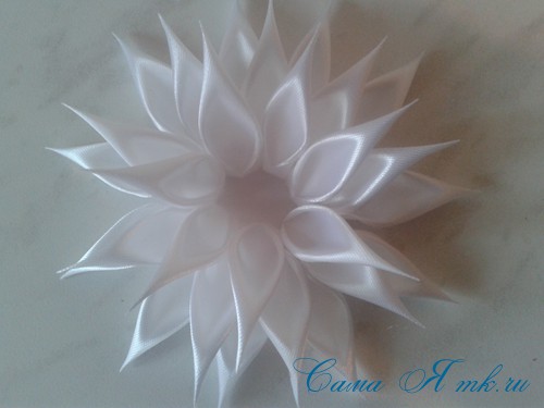 Kanzashi dalii master-class Kanzashi dalii master-class