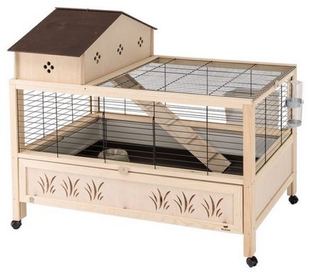 hutches de iepure cu desenul lor mâini