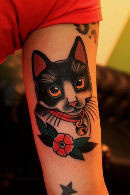 Cat - un tatuaj pentru bărbați și femei