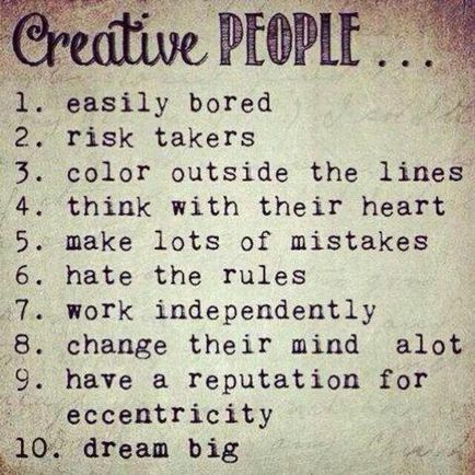 Ce înseamnă persoană creativă