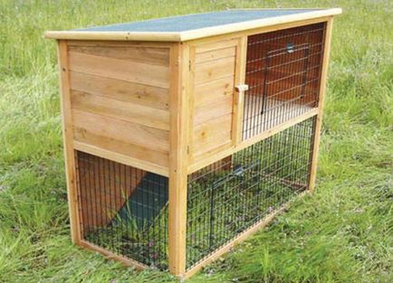 hutches de iepure cu desenul lor mâini