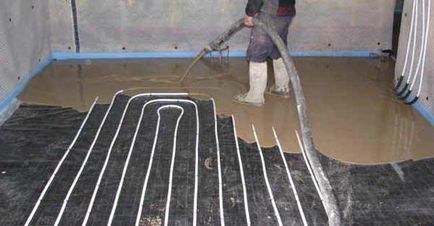 șapă de beton pentru podea apă caldă