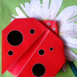 Ladybird din resturi de materiale