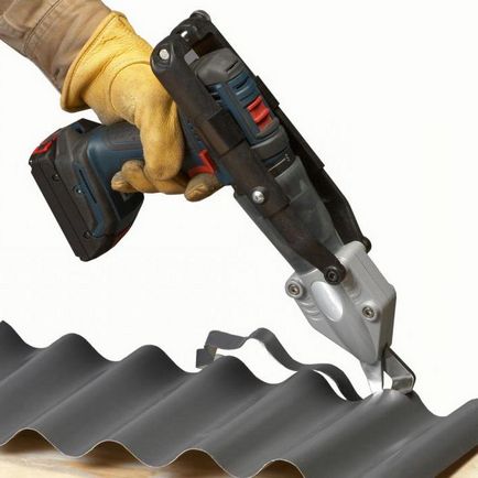 Țigla tăiat de metal cum să taie dale metalice (case vor avea nevoie) Țigla tăiat de metal cum să taie țiglă metalică