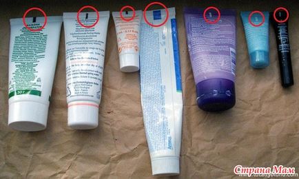 Ce sunt pătrate colorate pe partea din spate a tuburilor creme (pătrate) Ce sunt pătrate colorate pe partea din spate a tuburilor creme