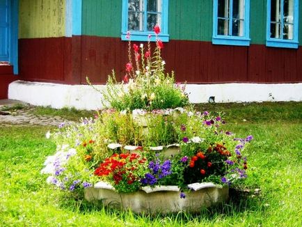 Forma paturi de flori originale si frumoase flori, casa de vis