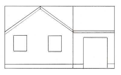 Cum de a desena o casă, un desen creion al casei în etape