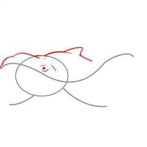 Cum de a desena o balenă în etape 1