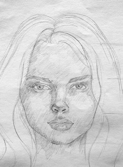 Cum de a desena o față umană, cu un creion în etape pentru începători