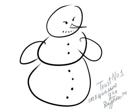 Cum de a desena un om de zăpadă etape creion