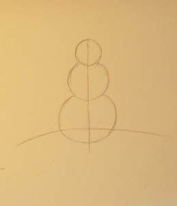Cum de a desena un om de zăpadă, trage treptat în creion, copilul meu