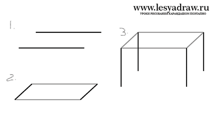 Cum de a desena un tabel de creion în etape