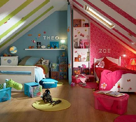 Cum de a proiecta interiorul camerei pentru doi copii de diferite sexe