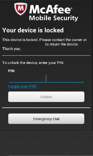 Cum de a debloca telefonul, blocat de securitate mobil mcafee