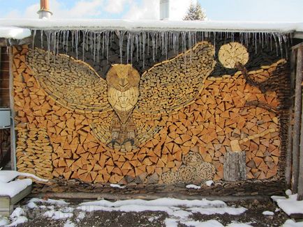 Cum să se plieze lemn de foc drovnitsu bate și se taie atât de pitoresc pus