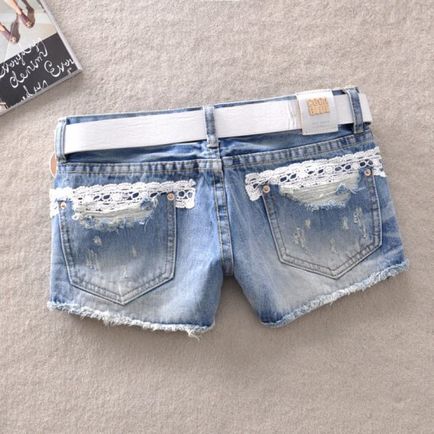 Cum de a decora pantaloni scurti din denim cu mâinile sale - Foto