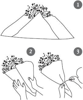 Cum să împacheteze flori