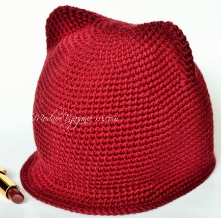 Cum să tricot pălării cu cârlig urechi - croșetat modnoe vyazanie
