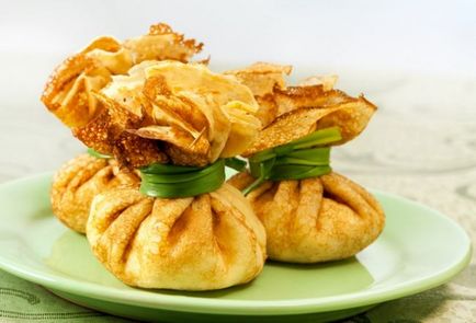 Cum să-și încheie clatite umplute cu rola frumos cu carne, brânză, carne, dreapta (clătite) Cum să-și încheie clatite umplute cu rola frumos cu carne, brânză, carne, dreapta