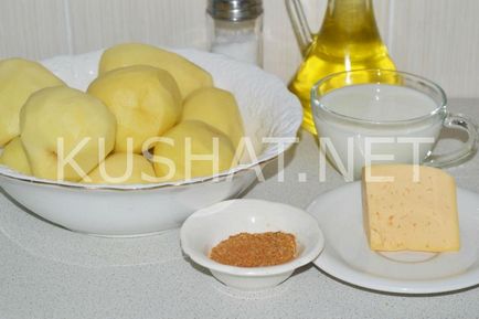 gratinat de cartofi cu brânză în cuptor