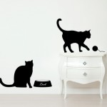 șabloane cool, decor de perete - pisica (alegere miau)