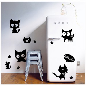 șabloane cool, decor de perete - pisica (alegere miau)