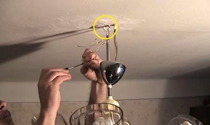 Fixarea candelabru din plafonul de diferite tipuri (ghid video)