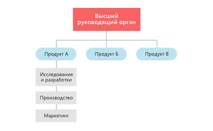 Structura organizatorică și tipurile - schema