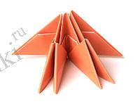 Origami lebădă hârtie - crearea unei lebădă de module triunghiulare